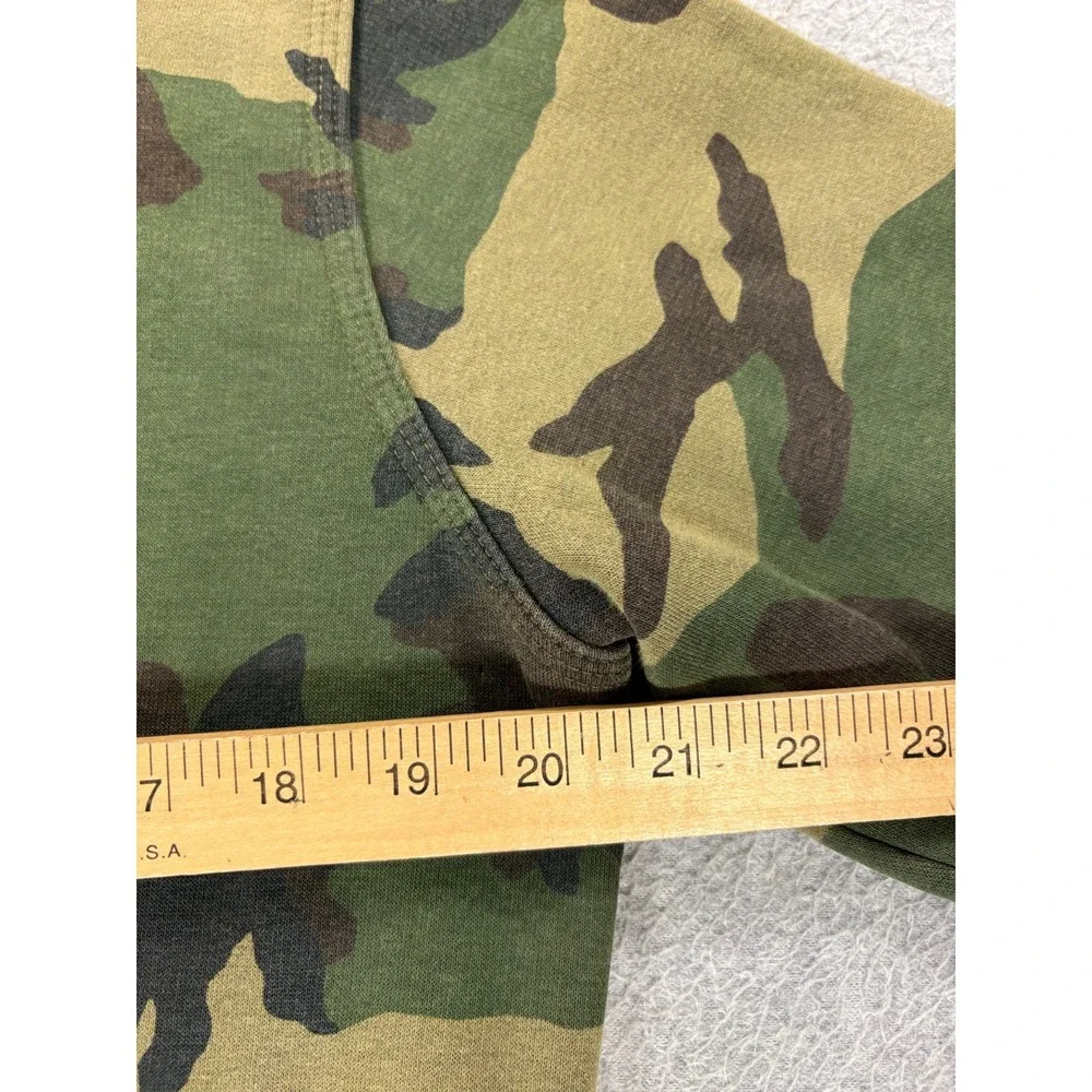 Nike Camouflage Midweight Hoodie Sweatshirt (Men's Medium) Green